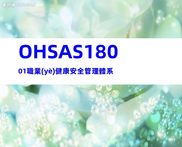 OHSAS18001職業(yè)健康安全管理體系