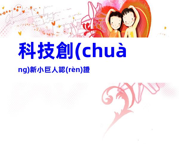 科技創(chuàng)新小巨人認(rèn)證